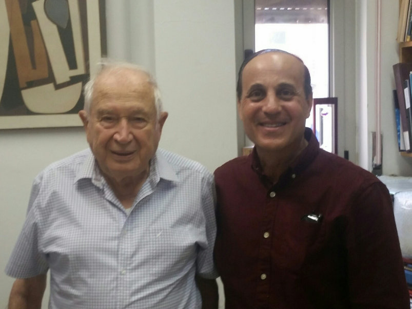 Medcan's Dr. Mark Moore with Dr. Raphael Mechoulam, the father of medical cannabis.